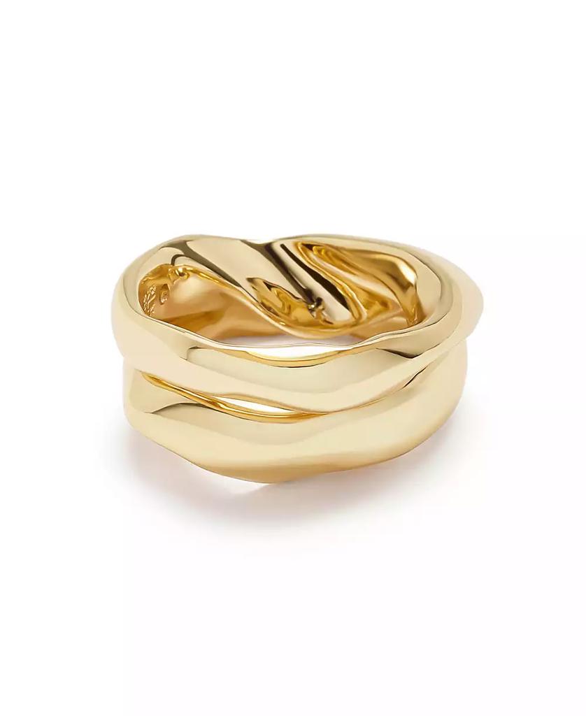 Robert Lee Morris Gold Sculpted Ring Set