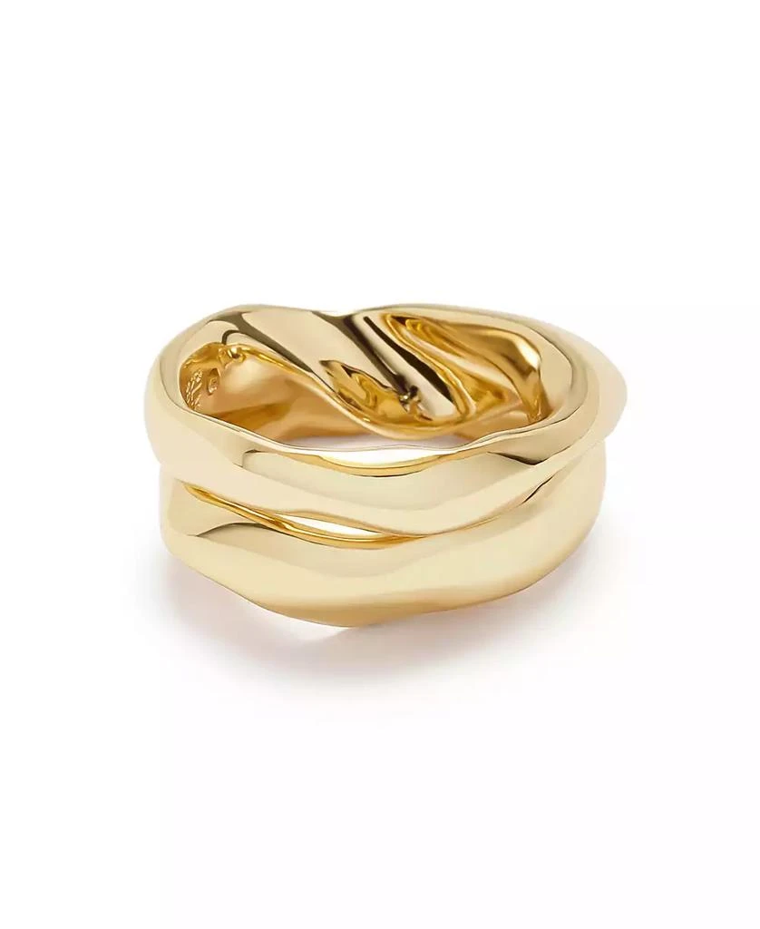 Robert Lee Morris Gold Sculpted Ring Set 2