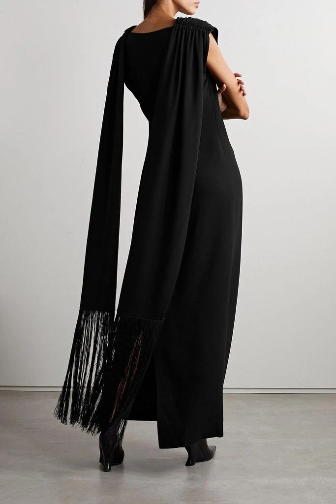 BY MALENE BIRGER Cressida draped fringed crepe maxi dress 6