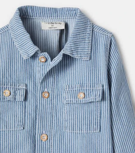 1 + in the Family Baby Arta striped denim shirt 3
