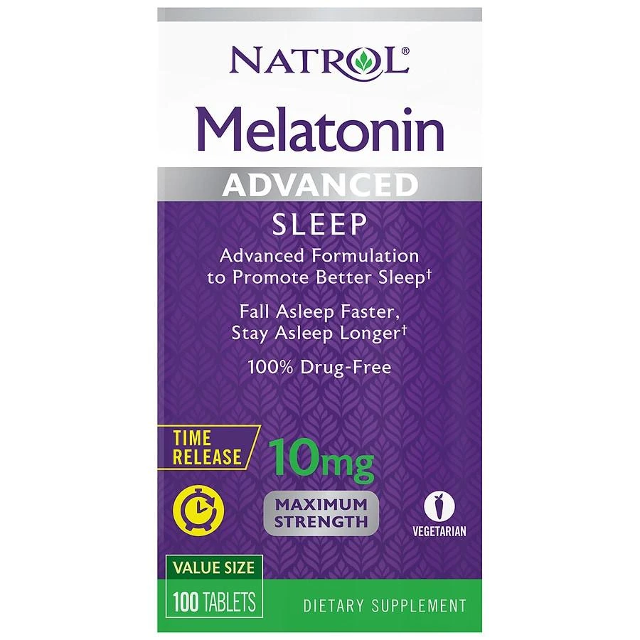 Natrol Advanced Sleep Melatonin 10 mg Tablets Time Released 1