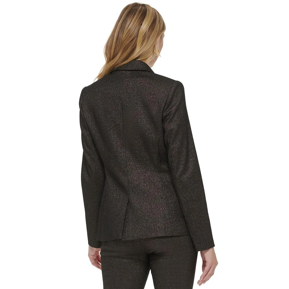 Tommy Hilfiger Women's One-Button Shimmer Blazer 2