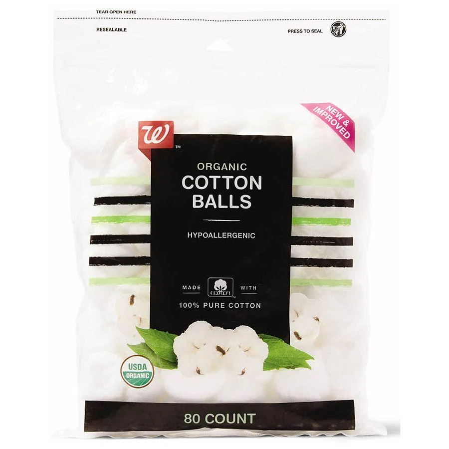 Walgreens Organic Cotton Balls, Hypoallergenic, Soft
Durable
