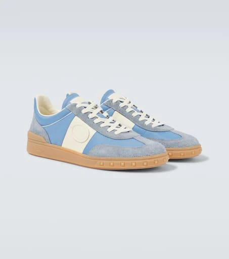 Valentino Upvillage suede-trimmed leather sneakers 5