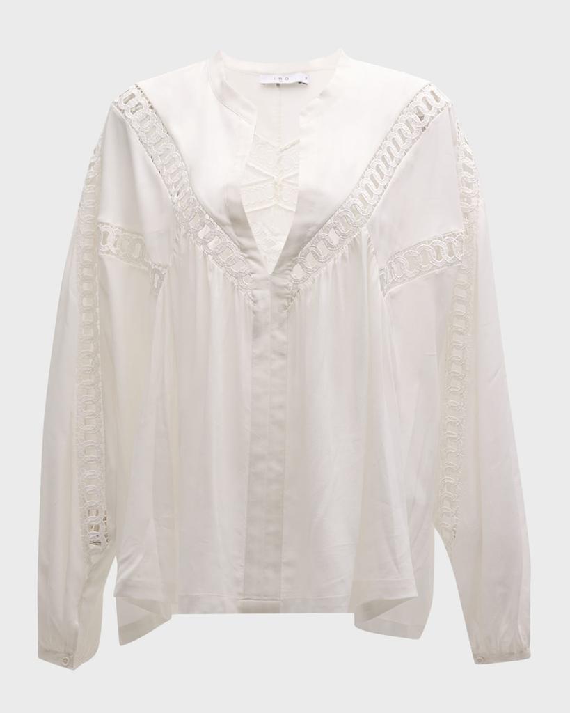 Iro Brent Embroidered Long-Sleeve Top