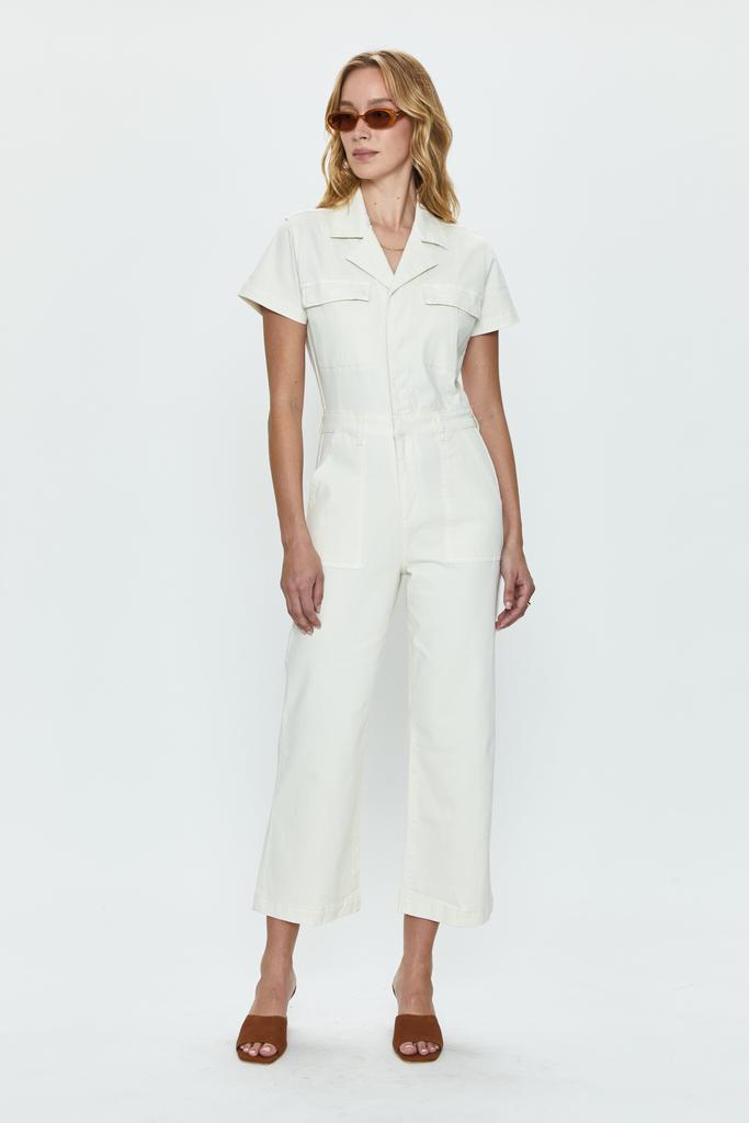 Pistola Denim Makenna Wide Leg Jumpsuit - Eggshell