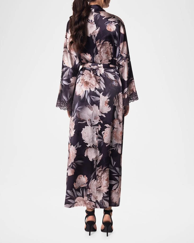 Christine Lingerie After Dark Floral-Print Charmeuse Robe 3