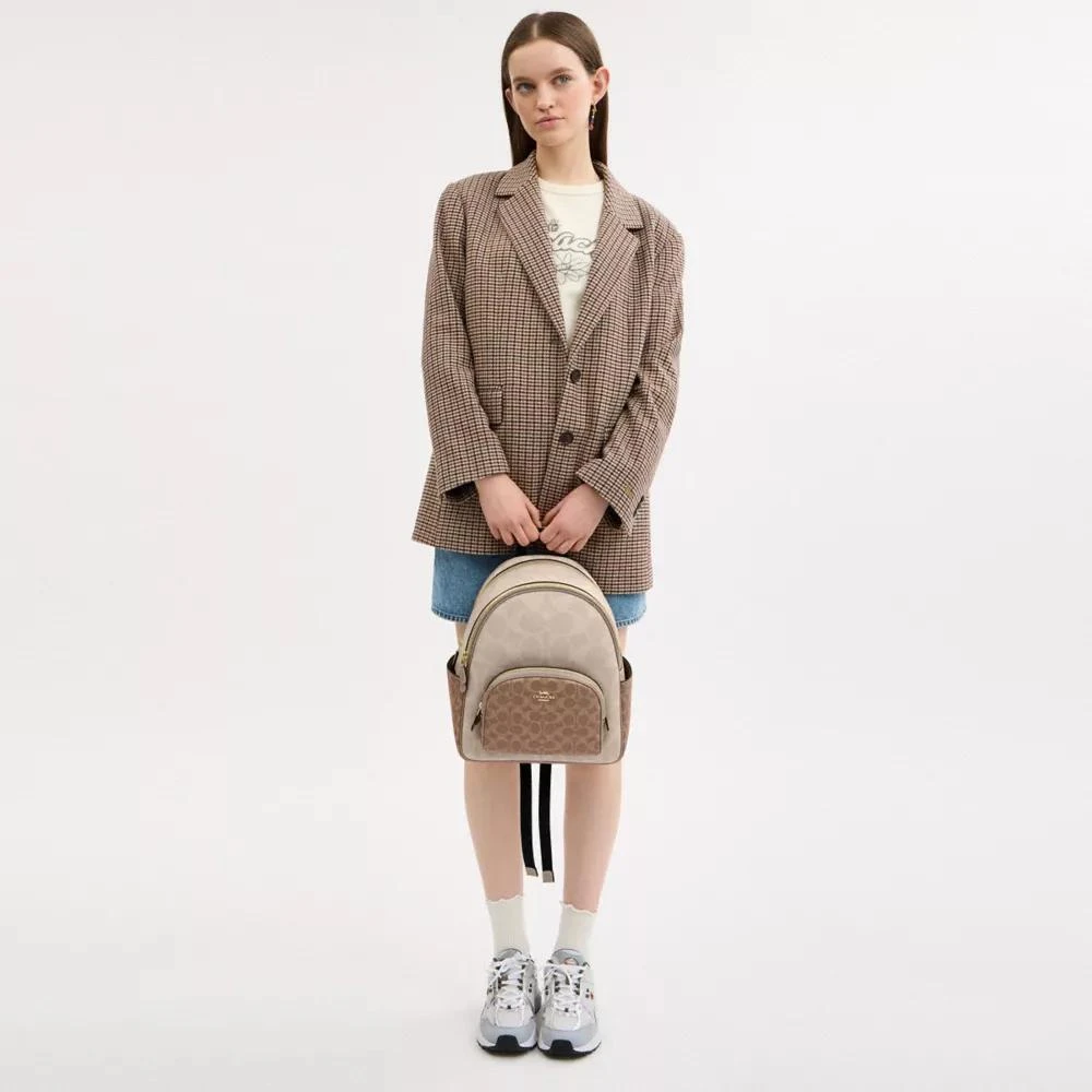 Coach Court Backpack In Blocked Signature Canvas 2