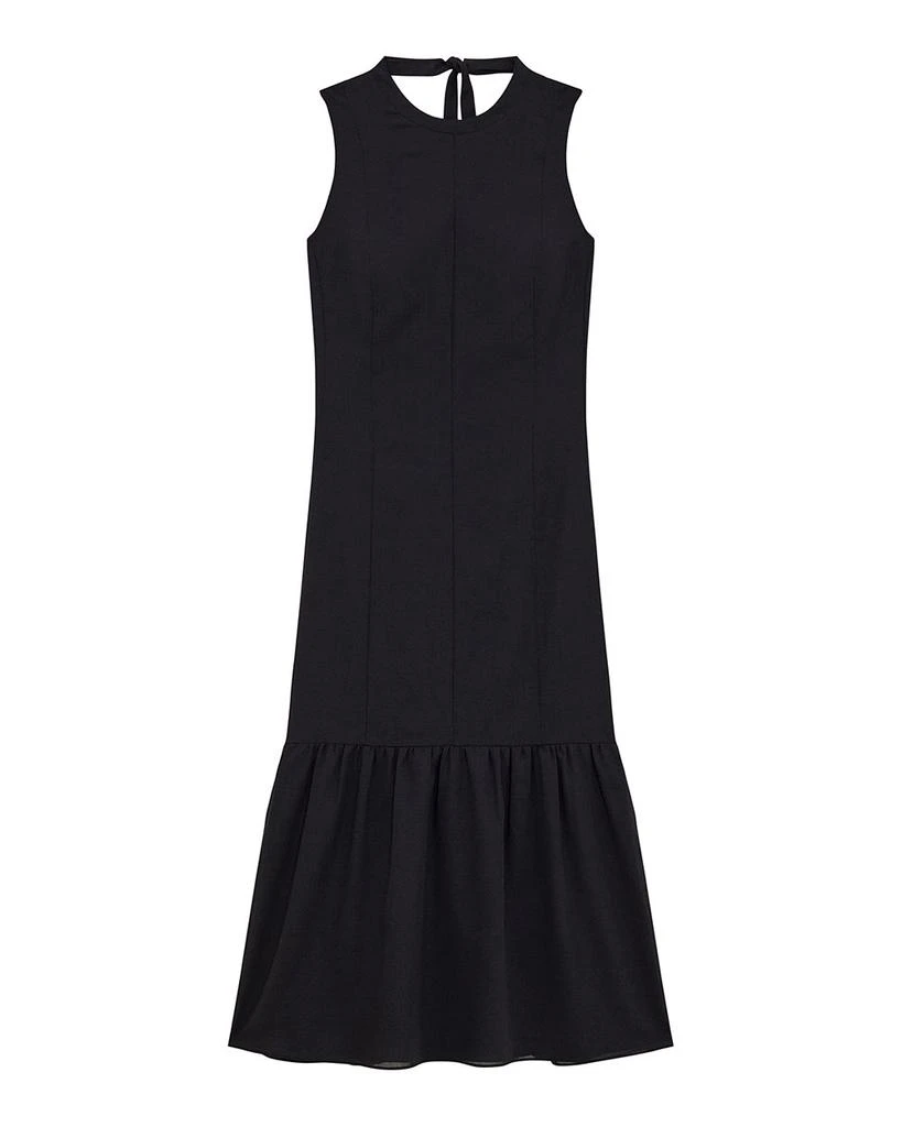 Theory Tie Neck Tiered Midi Dress 8