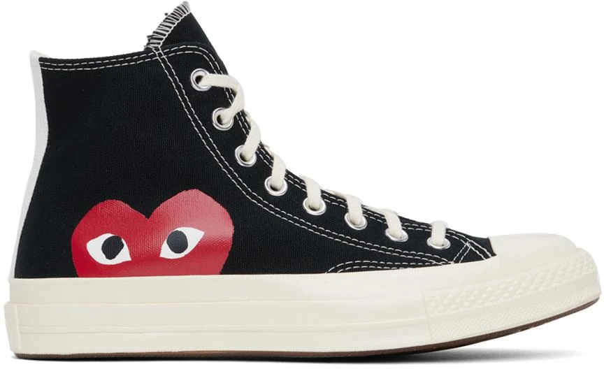 COMME des GARÇONS PLAY Black Converse Edition Chuck 70 High Top Sneakers 1