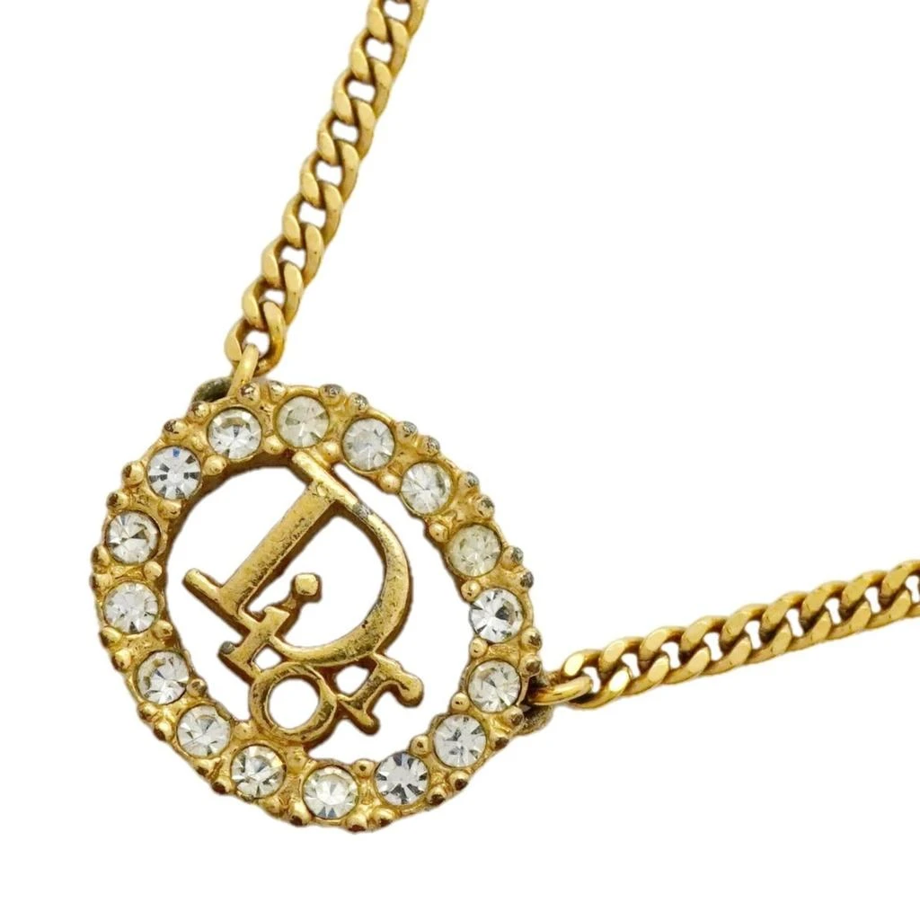 Dior gold Plating Rhinestone Necklace (Pre-Owned)