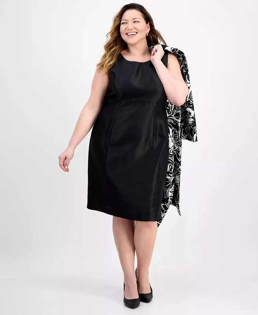 Le Suit Plus Size Floral-Print Jewel-Neck Jacket Topper
Plus Size Empire Seamed Dress Set 9