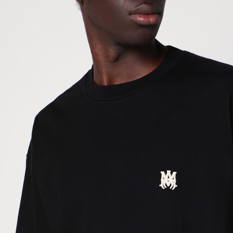 Tシャツ・カットソー AMIRI BLACK COTTON T-SHIRT WITH LOGO PATCH Shop Black cotton T-shirt with logo patch on Sale at
