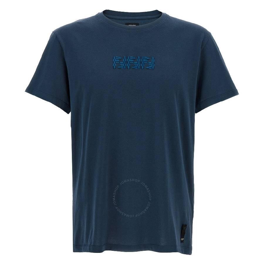 【送料&関税込】Fendi Crest Embroidered Crewneck T-shirt Fendi Fendi Crest Embroidered Crewneck T-Shirt - T-Shirts