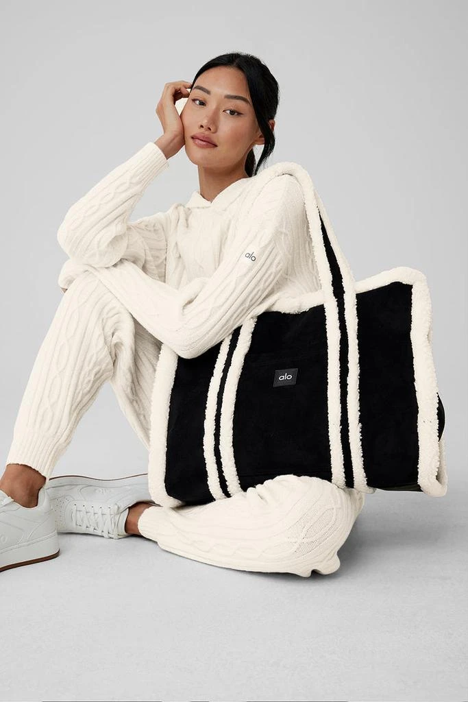 Alo Winterfun Tote Bag - Black/Ivory 4
