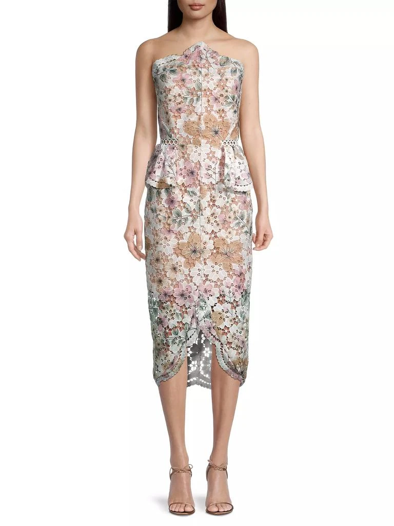 Elliatt Times Peplum Lace Midi-Dress 3