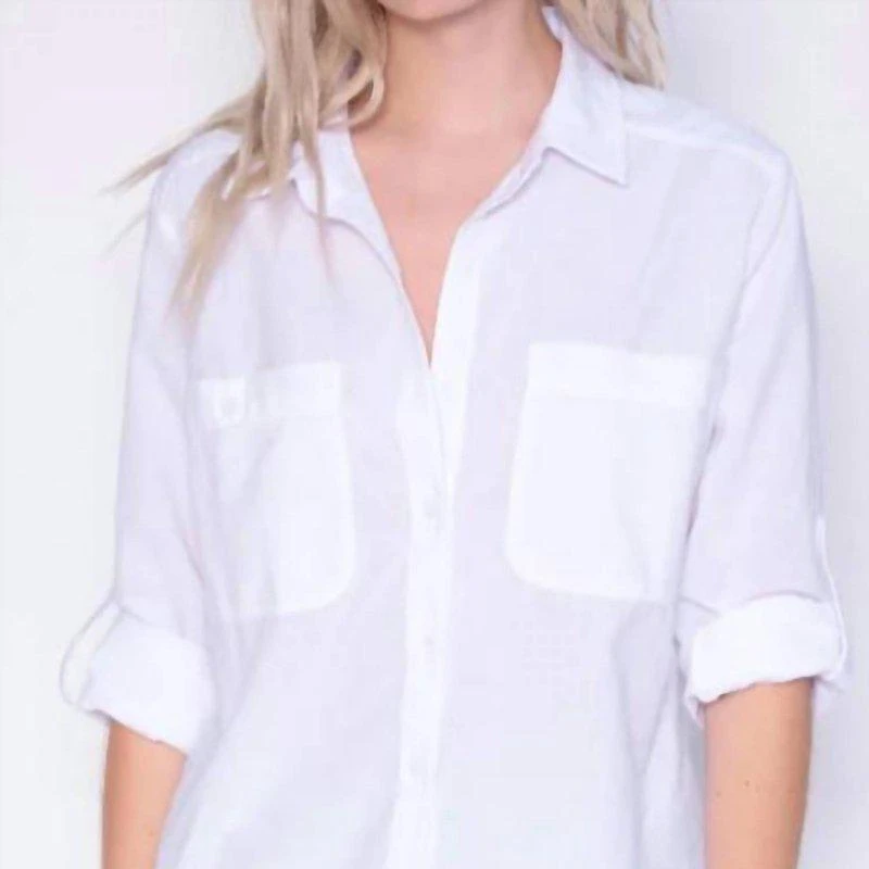 Stateside Safari Shirt In White 1