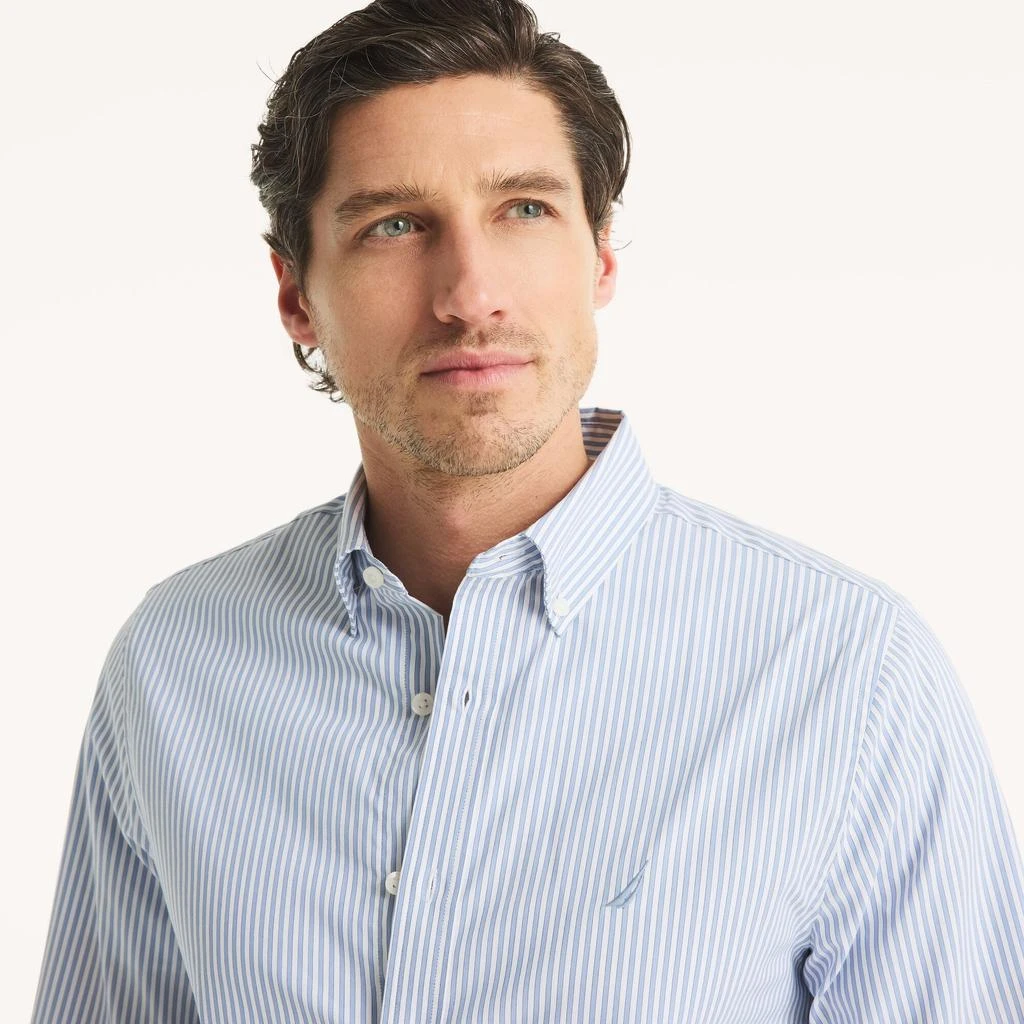 Nautica Mens Slim Fit Wrinkle-Resistant Striped Shirt 2