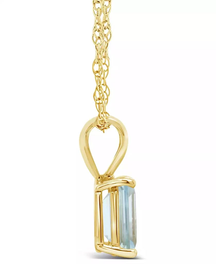 Macy's Aquamarine (1-3/8 ct. t.w.) Pendant Necklace in 14K Yellow Gold 2