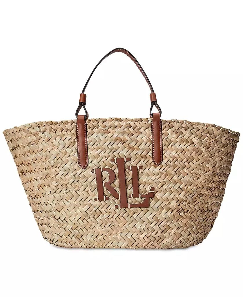 Ralph Lauren Shelbie Straw Medium Tote 1
