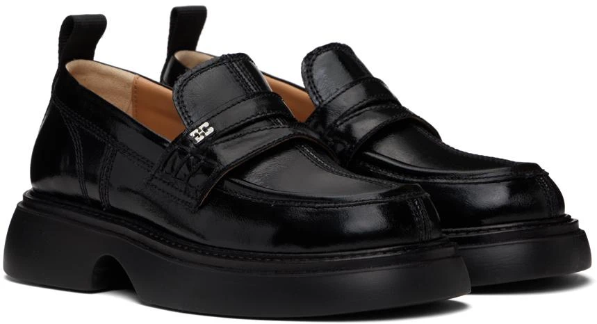 Ganni Black Everyday Loafers 4