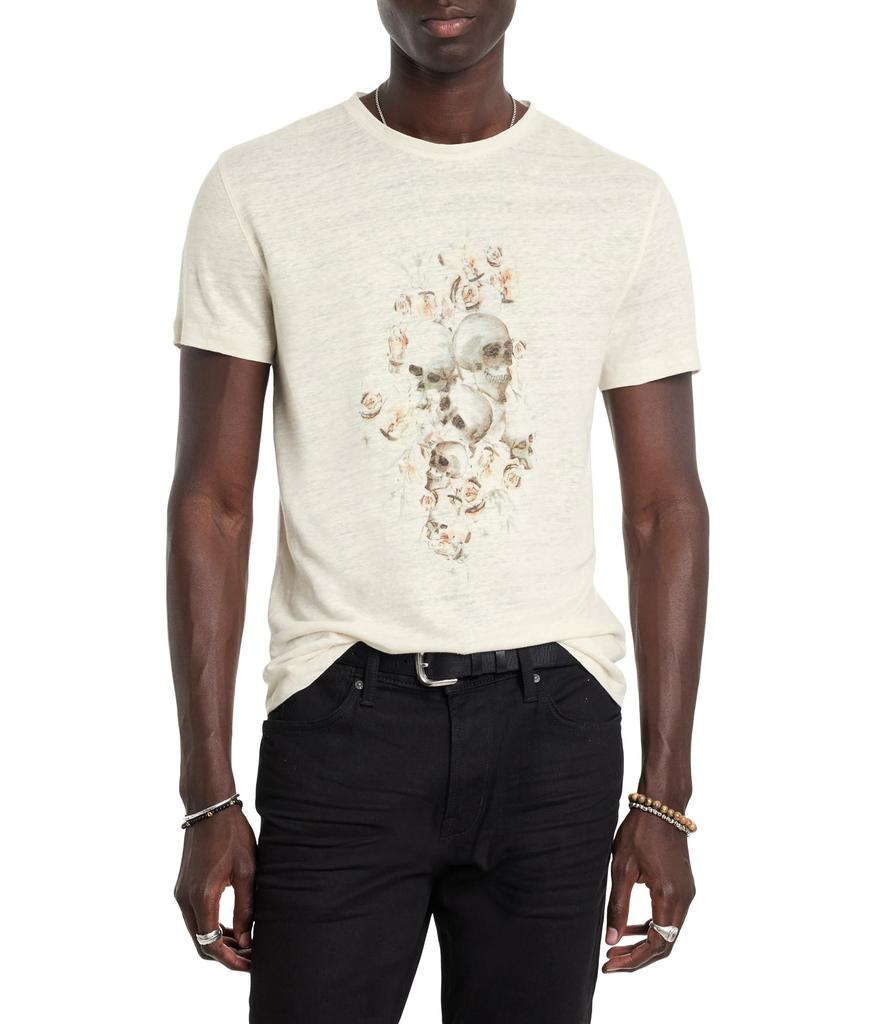 John Varvatos Floral Skull Tee