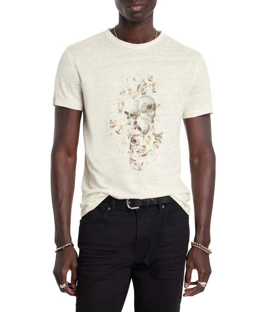 John Varvatos Floral Skull Tee 1