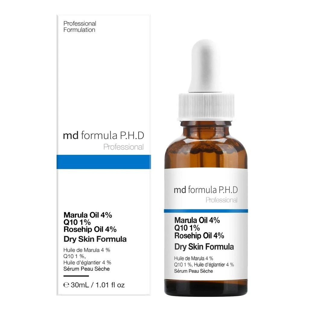 MD Formula Dry Skin Serum Marula Oil 4%, Q10 1%, Rosehip Oil 4% 30ml Twin Value Savings Pack 2