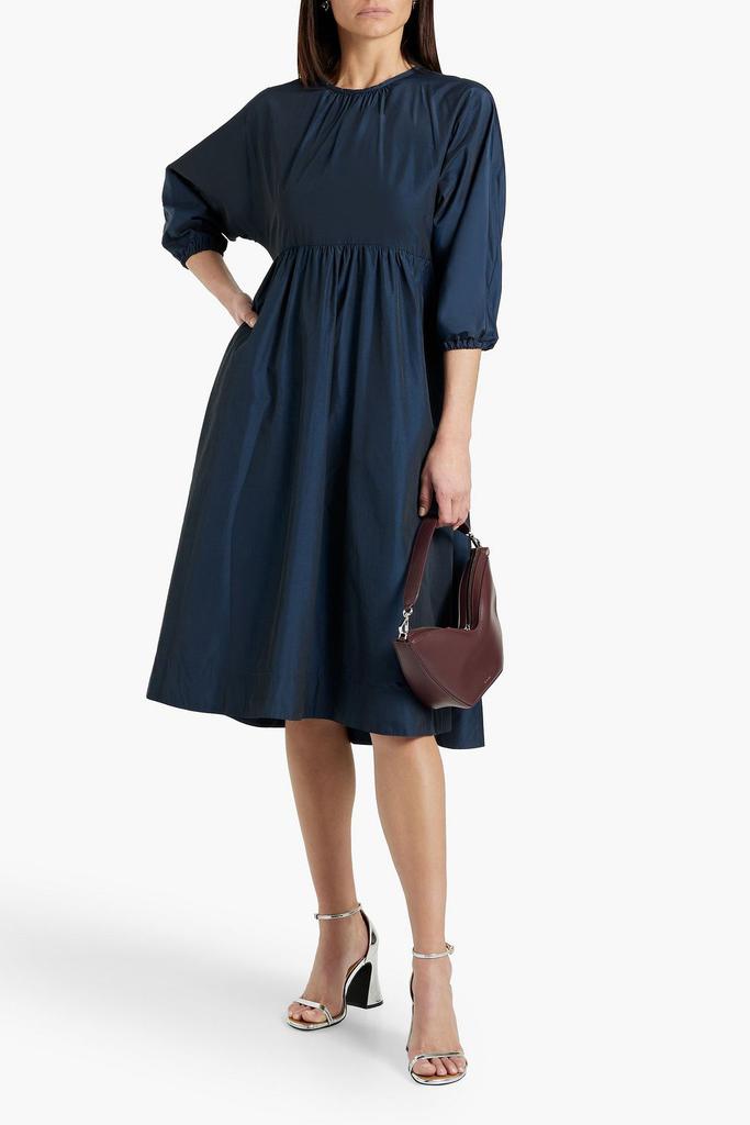 'S MAX MARA Gathered sateen midi dress