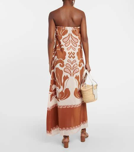 Adriana Degreas Printed strapless silk maxi dress 3