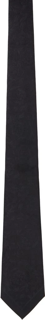 Versace Black Barocco Jacquard Silk Tie 1