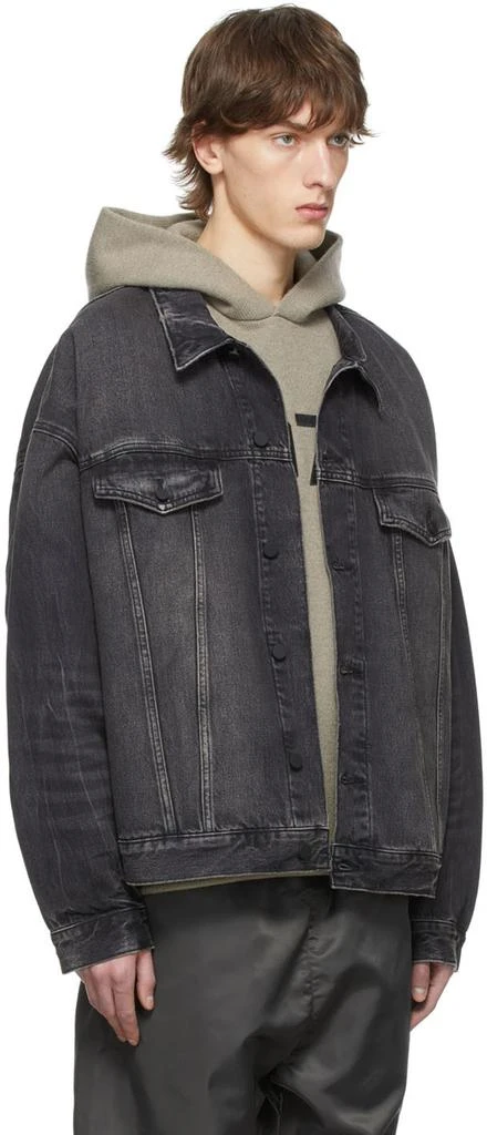 Essentials Black Faded Denim Jacket 2