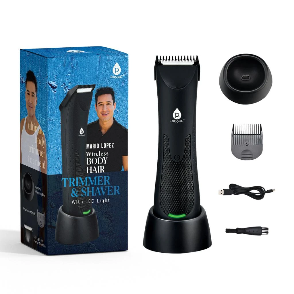 PURSONIC Mario Lopez Wireless Body Hair Trimmer & Shaver 3