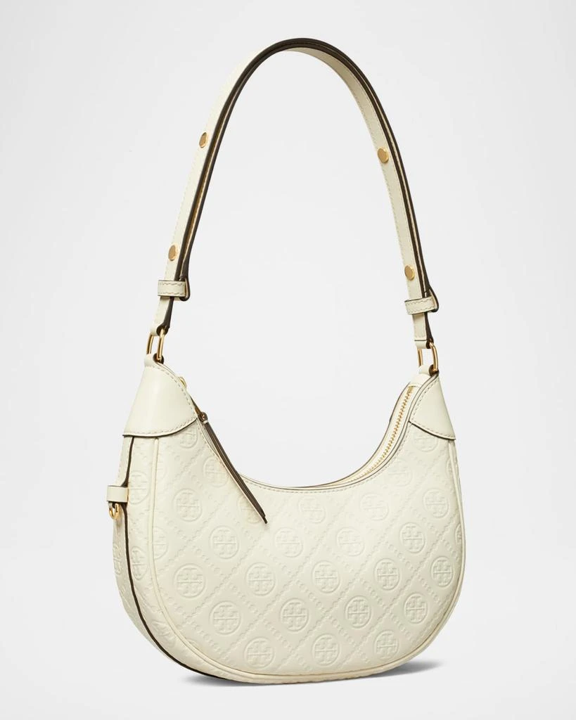 Tory Burch T Monogram Leather Crescent Shoulder Bag 2