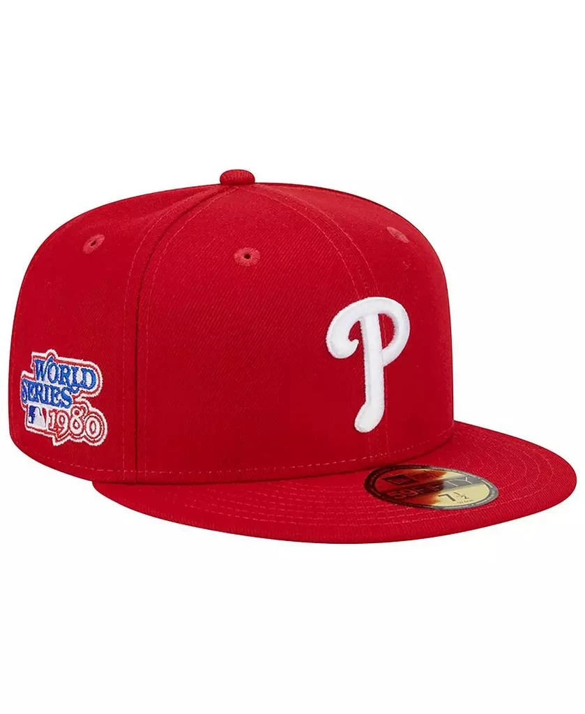 New Era Men's Red Philadelphia Phillies 1980 World Series Team Color 59FIFTY Fitted Hat 1