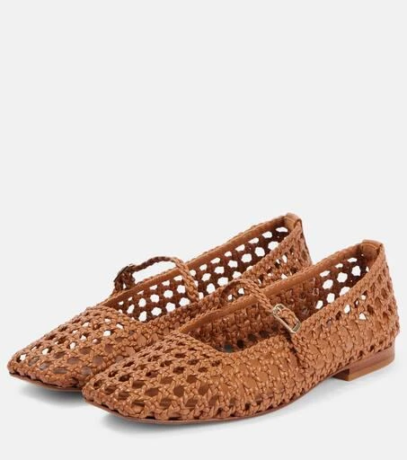Souliers Martinez Paris woven leather ballet flats 4