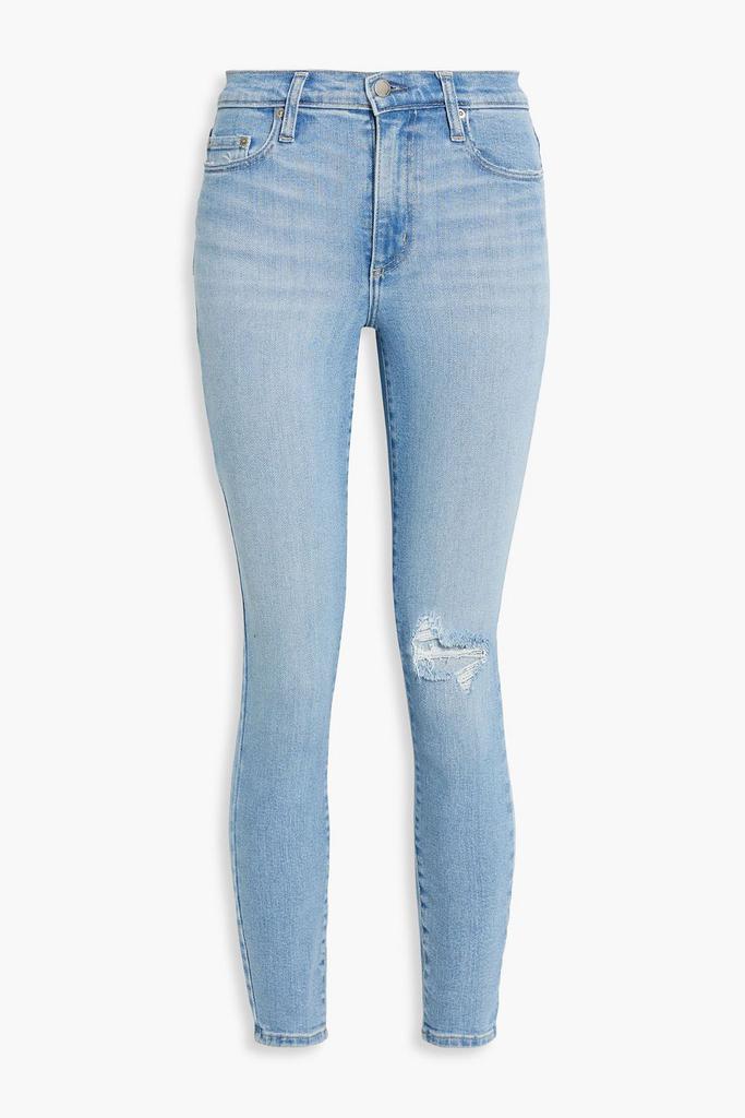 Nobody Denim Cult cropped distressed high-rise skinny jeans