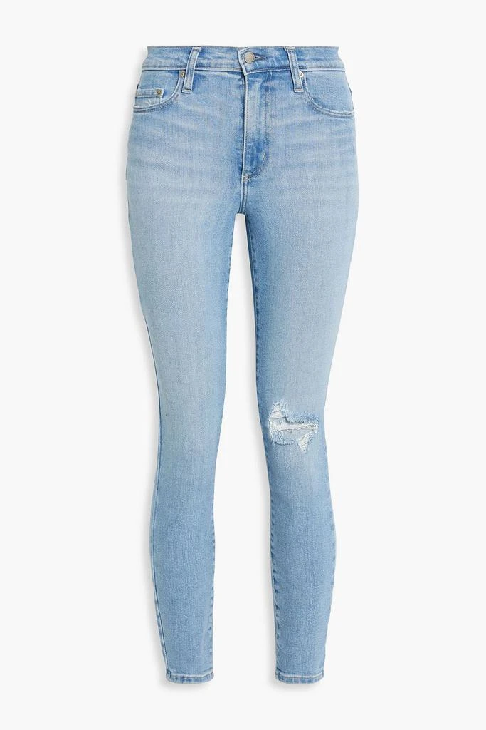 Nobody Denim Cult cropped distressed high-rise skinny jeans 1