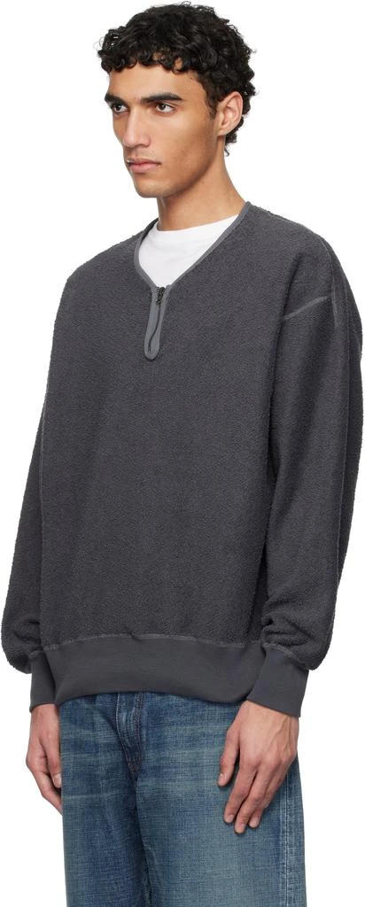 Nanamica Gray Half Zip Reversible Sweatshirt 4