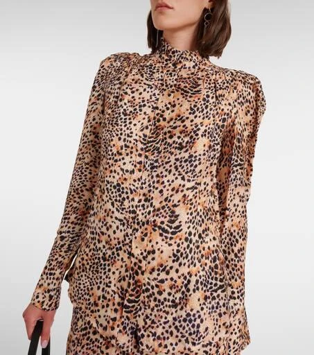 Isabel Marant Lamia leopard-print ruffled blouse 5