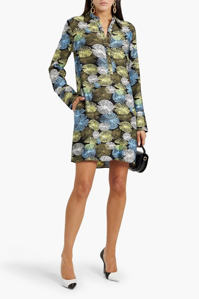 Diane von Furstenberg Tamina printed jersey mini shirt dress 2