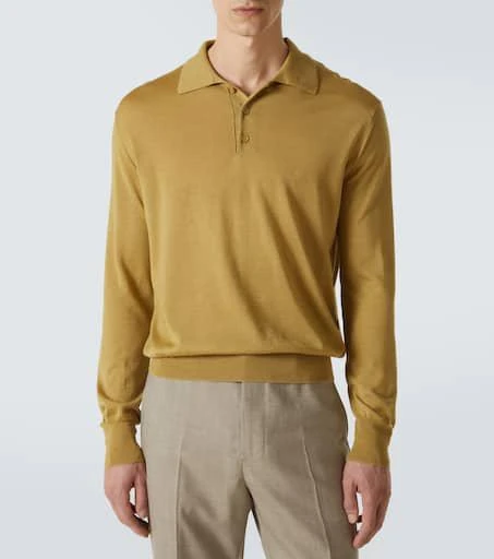 AMI Wool and silk polo sweater 3