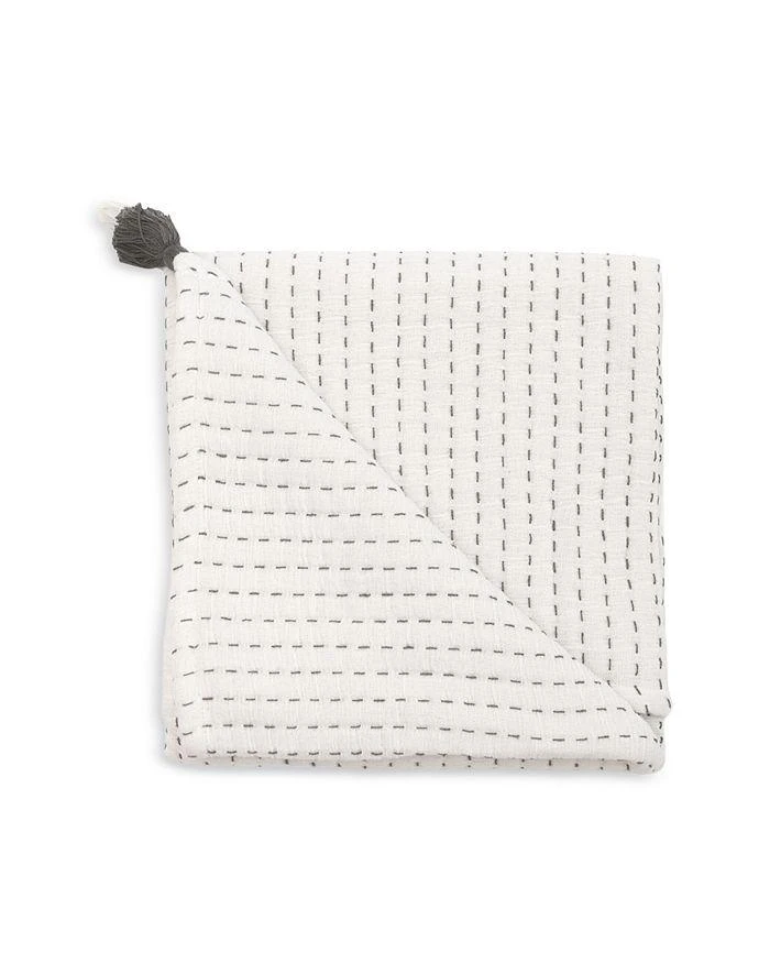 Crane Baby Luxe Stitched Stripe Baby Blanket