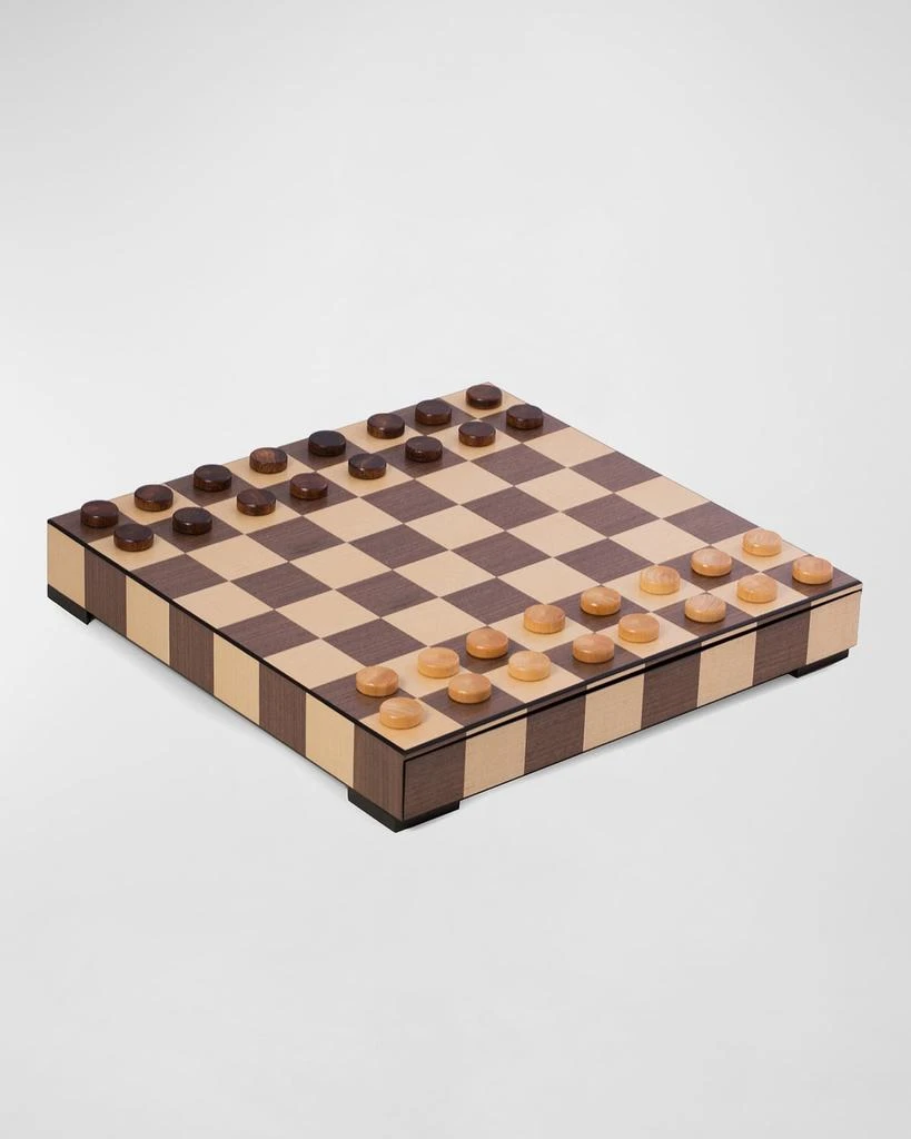 Bey-Berk Wood Matte Inlay Chess/Checkers Set 3