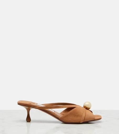 Jimmy Choo Siva 50 embellished suede mules 4