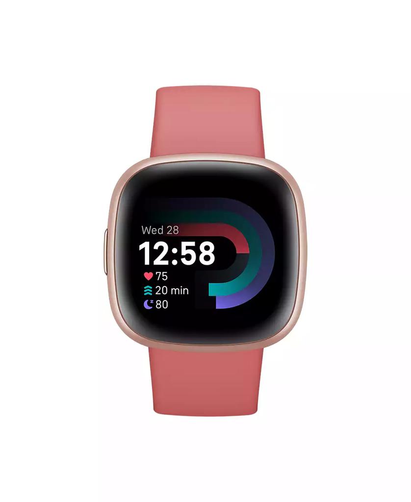 Fitbit Versa 4 Pink Sand Copper Rose Smartwatch, 39mm