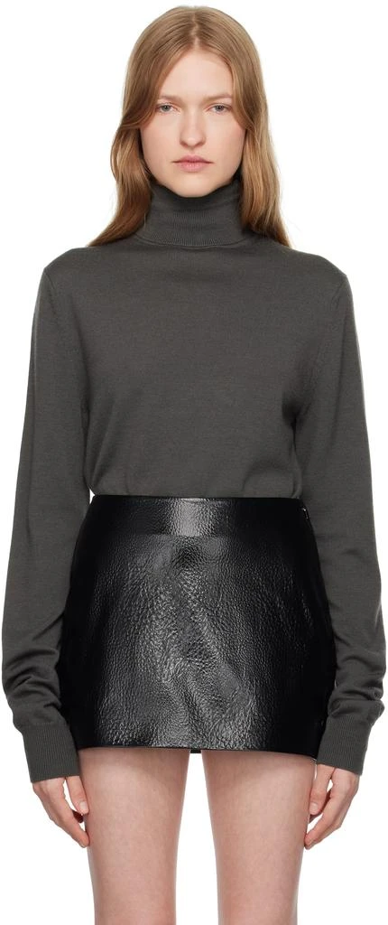 The Frankie Shop Gray Eve Thin Turtleneck 1