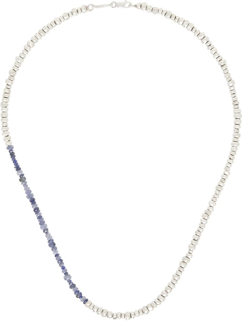 Pearls Before Swine Silver & Blue Zea Necklace