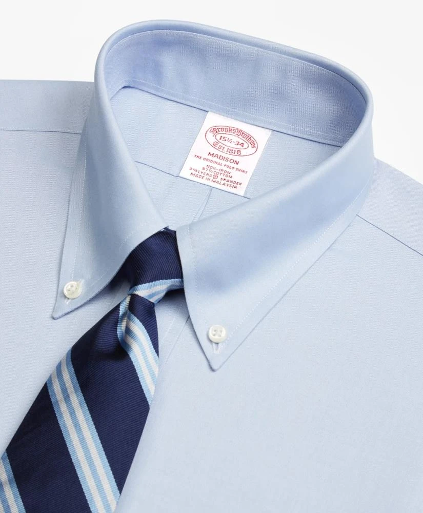 Brooks Brothers Stretch Madison Relaxed-Fit Dress Shirt, Non-Iron Pinpoint Button-Down Collar 2