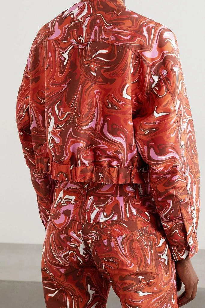 Maisie Wilen Club cropped printed shell jacket 3